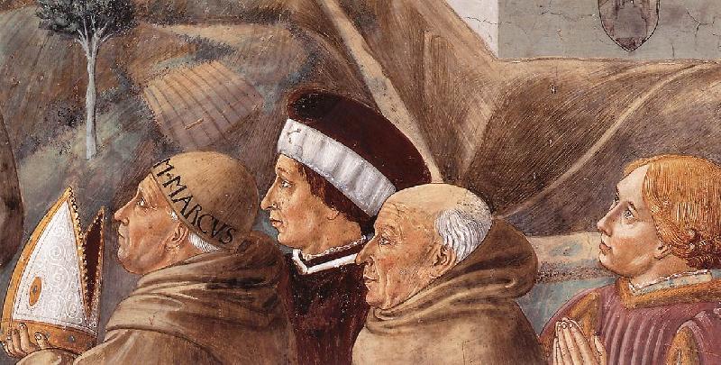 GOZZOLI, Benozzo Scenes from the Life of St Francis (detail of scene 7, south wall) gh oil painting picture